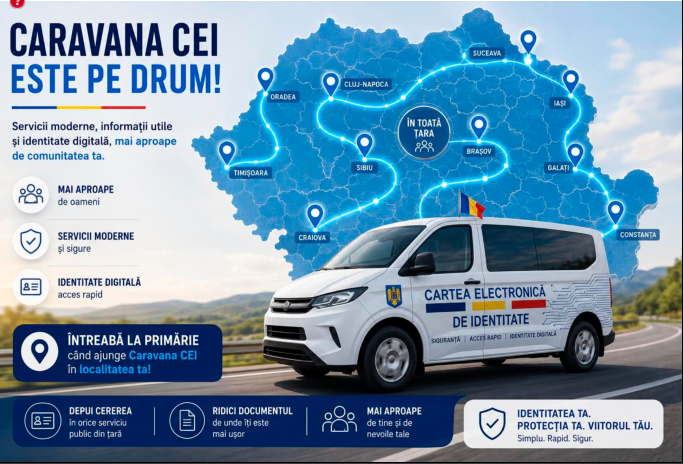 Cartea Electronică de Identitate, mai ușor de obținut prin ghișeul mobil